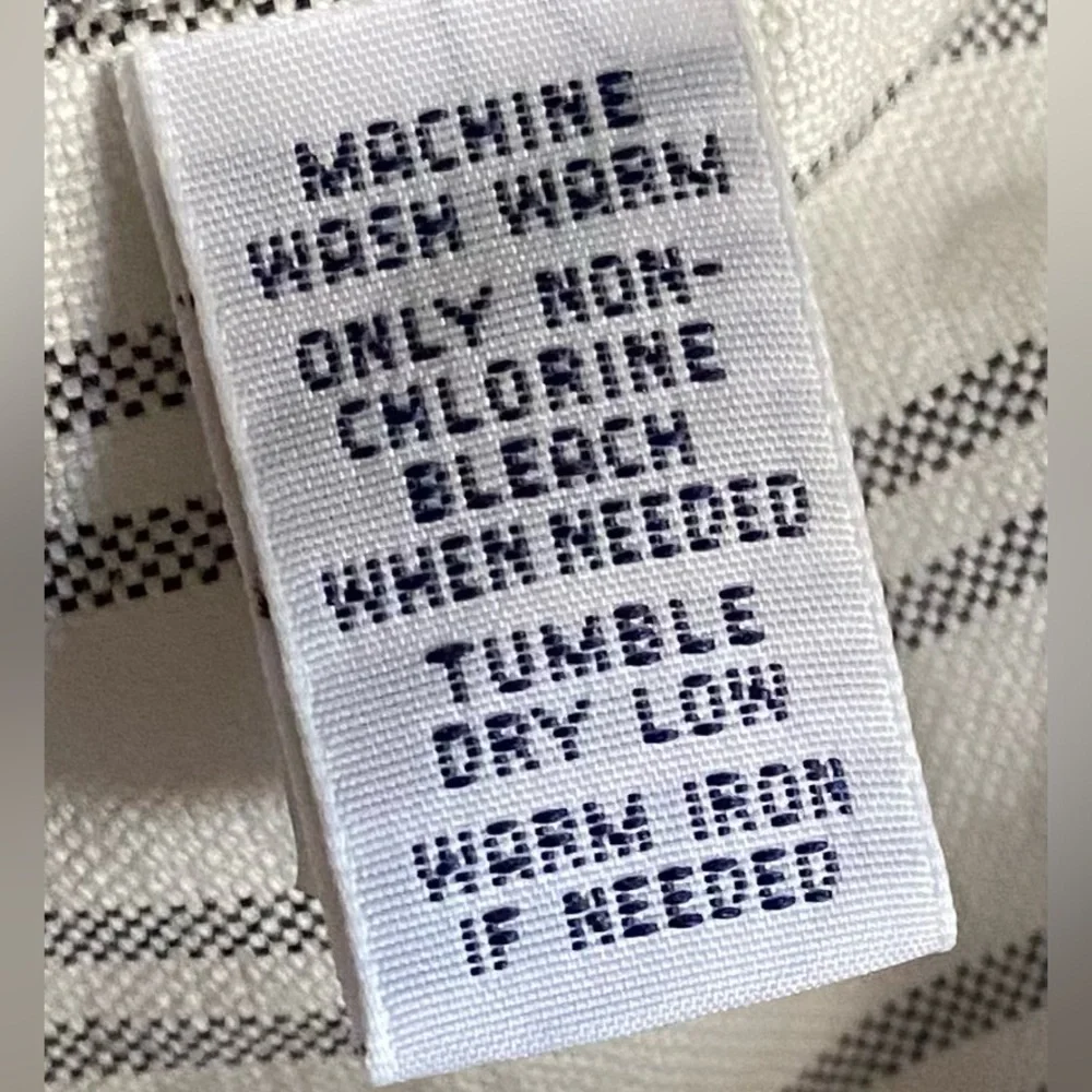 Polo Ralph Lauren Classic Fit Men’s Sz 17 34/35‎ White/Gray Pinstripe Oxford